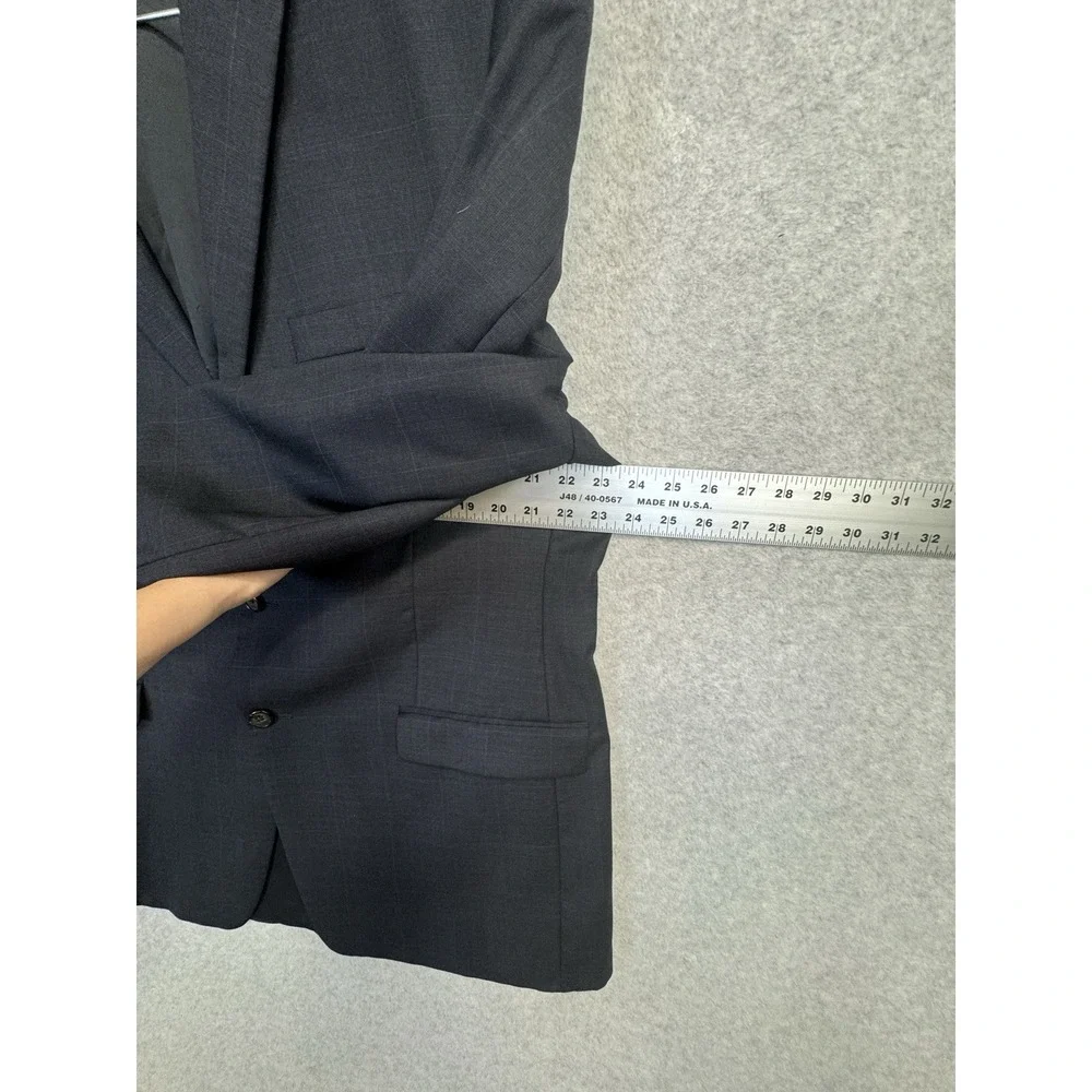 Lauren Ralph Lauren 42R 42x32 Blue‎ Glenn Check 100% Wool Mens Suit